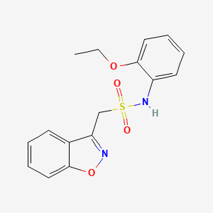 molecular formula C16H16N2O4S B2739413 1-(benzo[d]isoxazol-3-yl)-N-(2-ethoxyphenyl)methanesulfonamide CAS No. 1798040-46-6