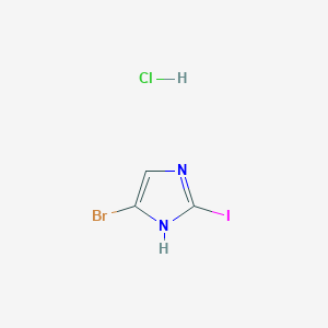 molecular formula C3H3BrClIN2 B2739415 5-bromo-2-iodo-1H-imidazole hydrochloride CAS No. 2375268-08-7