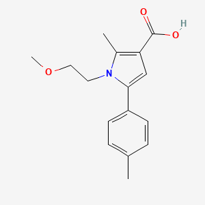 molecular formula C16H19NO3 B2739418 1-(2-甲氧基乙基)-2-甲基-5-(4-甲基苯基)-1H-吡咯-3-羧酸 CAS No. 724744-82-5