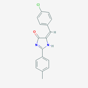 molecular formula C17H13ClN2O B273942 (5E)-5-[(4-chlorophenyl)methylidene]-2-(4-methylphenyl)-1H-imidazol-4-one 