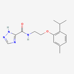 molecular formula C15H20N4O2 B2739421 N-[2-(2-异丙基-5-甲基苯氧基)乙基]-1H-1,2,4-三唑-3-甲酰胺 CAS No. 650595-06-5