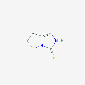 molecular formula C6H8N2S B2739424 2,5,6,7-Tetrahydropyrrolo[1,2-c]imidazole-3-thione CAS No. 2305253-11-4