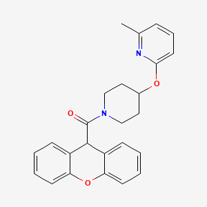molecular formula C25H24N2O3 B2739426 (4-((6-甲基吡啶-2-基)氧基哌啶-1-基)(9H-黄色素-9-基)甲酮 CAS No. 1797952-32-9