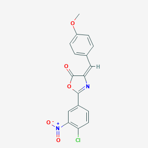 molecular formula C17H11ClN2O5 B273943 2-{4-chloro-3-nitrophenyl}-4-(4-methoxybenzylidene)-1,3-oxazol-5(4H)-one 