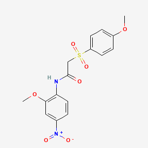 molecular formula C16H16N2O7S B2739431 N-(2-methoxy-4-nitrophenyl)-2-((4-methoxyphenyl)sulfonyl)acetamide CAS No. 941988-68-7