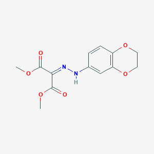 molecular formula C13H14N2O6 B2739432 二甲基2-(2,3-二氢-1,4-苯并二氧杂环己-6-基肼基)丙二酸酯 CAS No. 300567-27-5