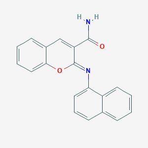 molecular formula C20H14N2O2 B2739433 2-Naphthalen-1-yliminochromene-3-carboxamide CAS No. 328555-88-0