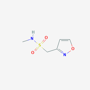 molecular formula C5H8N2O3S B2739435 N-Methyl-1-(1,2-oxazol-3-yl)methanesulfonamide CAS No. 1879360-06-1