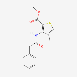 molecular formula C15H15NO3S B2739438 甲酸4-甲基-3-[(2-苯乙酰)氨基]-2-噻吩羧酯 CAS No. 866150-10-9