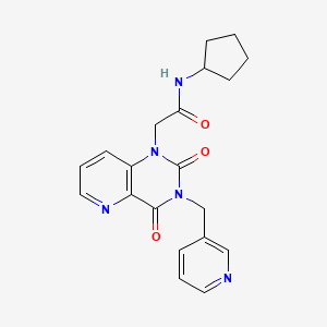 molecular formula C20H21N5O3 B2739447 N-cyclopentyl-2-(2,4-dioxo-3-(pyridin-3-ylmethyl)-3,4-dihydropyrido[3,2-d]pyrimidin-1(2H)-yl)acetamide CAS No. 946247-87-6