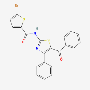 molecular formula C21H13BrN2O2S2 B2739456 N-(5-苯甲酰-4-苯基-1,3-噻唑-2-基)-5-溴噻吩-2-羧酰胺 CAS No. 391223-90-8