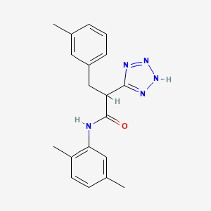 molecular formula C19H21N5O B2739458 N-(2,5-二甲基苯基)-3-(3-甲基苯基)-2-(2H-四唑-5-基)丙酰胺 CAS No. 483993-89-1