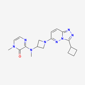 3-[(1-{3-Cyclobutyl-[1,2,4]triazolo[4,3-b]pyridazin-6-yl}azetidin-3-yl)(methyl)amino]-1-methyl-1,2-dihydropyrazin-2-one