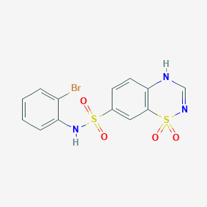 molecular formula C13H10BrN3O4S2 B2739464 N-(2-溴苯基)-2H-1,2,4-苯并噻二嗪-7-磺酰胺1,1-二氧化物 CAS No. 946269-12-1