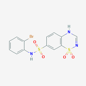 molecular formula C13H10BrN3O4S2 B2739464 N-(2-bromophenyl)-2H-1,2,4-benzothiadiazine-7-sulfonamide 1,1-dioxide CAS No. 946269-12-1