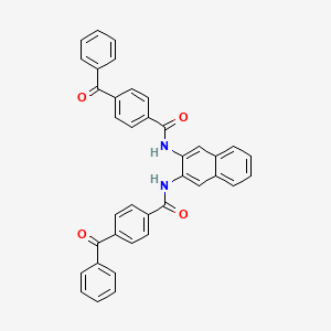 molecular formula C38H26N2O4 B2739476 4-benzoyl-N-[3-[(4-benzoylbenzoyl)amino]naphthalen-2-yl]benzamide CAS No. 313480-86-3