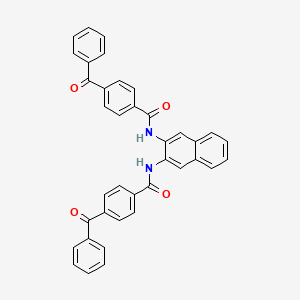 molecular formula C38H26N2O4 B2739476 4-BENZOYL-N-[3-(4-BENZOYLBENZAMIDO)NAPHTHALEN-2-YL]BENZAMIDE CAS No. 313480-86-3