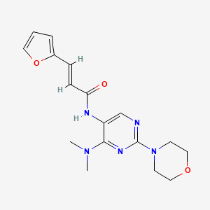 molecular formula C17H21N5O3 B2739484 (E)-N-(4-(dimethylamino)-2-morpholinopyrimidin-5-yl)-3-(furan-2-yl)acrylamide CAS No. 1798405-02-3