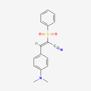 3-(4-(Dimethylamino)phenyl)-2-(phenylsulfonyl)prop-2-enenitrile