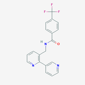 molecular formula C19H14F3N3O B2739487 N-([2,3'-bipyridin]-3-ylmethyl)-4-(trifluoromethyl)benzamide CAS No. 1903404-09-0