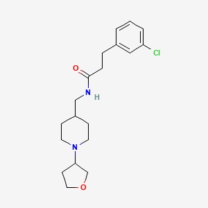 molecular formula C19H27ClN2O2 B2739504 3-(3-chlorophenyl)-N-((1-(tetrahydrofuran-3-yl)piperidin-4-yl)methyl)propanamide CAS No. 2034420-10-3