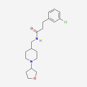 3-(3-chlorophenyl)-N-{[1-(oxolan-3-yl)piperidin-4-yl]methyl}propanamide