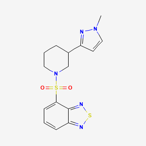 molecular formula C15H17N5O2S2 B2739515 4-((3-(1-methyl-1H-pyrazol-3-yl)piperidin-1-yl)sulfonyl)benzo[c][1,2,5]thiadiazole CAS No. 2199978-58-8