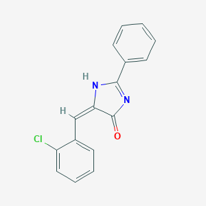 molecular formula C16H11ClN2O B273952 (5E)-5-[(2-chlorophenyl)methylidene]-2-phenyl-1H-imidazol-4-one 