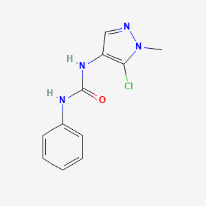 molecular formula C11H11ClN4O B2739522 1-(5-Chloro-1-methylpyrazol-4-yl)-3-phenylurea CAS No. 648427-15-0