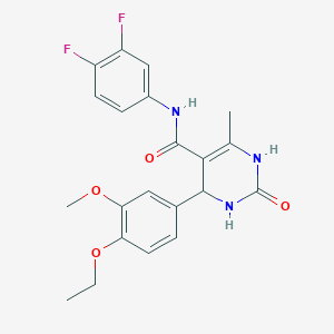 N-(3,4-difluorophenyl)-4-(4-ethoxy-3-methoxyphenyl)-6-methyl-2-oxo-1,2,3,4-tetrahydropyrimidine-5-carboxamide