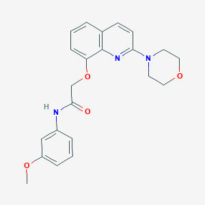 molecular formula C22H23N3O4 B2739534 N-(3-methoxyphenyl)-2-((2-morpholinoquinolin-8-yl)oxy)acetamide CAS No. 941954-25-2