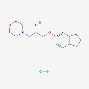 molecular formula C16H24ClNO3 B2739537 1-((2,3-dihydro-1H-inden-5-yl)oxy)-3-morpholinopropan-2-ol hydrochloride CAS No. 1052515-87-3