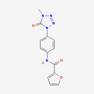 molecular formula C13H11N5O3 B2739541 N-(4-(4-methyl-5-oxo-4,5-dihydro-1H-tetrazol-1-yl)phenyl)furan-2-carboxamide CAS No. 1396562-91-6