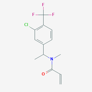 molecular formula C13H13ClF3NO B2739544 N-[1-[3-Chloro-4-(trifluoromethyl)phenyl]ethyl]-N-methylprop-2-enamide CAS No. 2411229-42-8