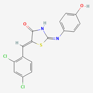 (2Z,5Z)-5-(2,4-dichlorobenzylidene)-2-((4-hydroxyphenyl)imino)thiazolidin-4-one