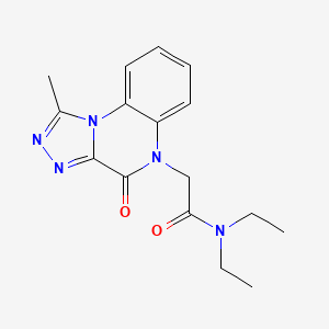 molecular formula C16H19N5O2 B2739548 N,N-diethyl-2-[1-methyl-4-oxo[1,2,4]triazolo[4,3-a]quinoxalin-5(4H)-yl]acetamide CAS No. 1359319-76-8