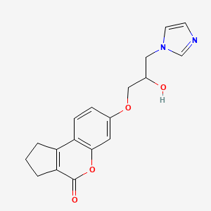 7-(2-Hydroxy-3-imidazolylpropoxy)-1,2,3-trihydrocyclopenta[1,2-c]chromen-4-one