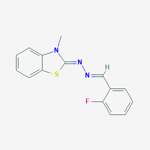 molecular formula C15H12FN3S B273955 2-fluorobenzaldehyde (3-methyl-1,3-benzothiazol-2(3H)-ylidene)hydrazone 