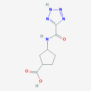 molecular formula C8H11N5O3 B2739555 3-(2H-四唑-5-羧酰氨基)环戊烷-1-羧酸 CAS No. 1540020-22-1