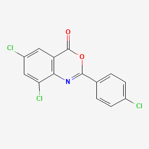 molecular formula C14H6Cl3NO2 B2739559 6,8-dichloro-2-(4-chlorophenyl)-4H-3,1-benzoxazin-4-one CAS No. 329929-11-5