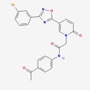 N-(4-acetylphenyl)-2-(5-(3-(3-bromophenyl)-1,2,4-oxadiazol-5-yl)-2-oxopyridin-1(2H)-yl)acetamide