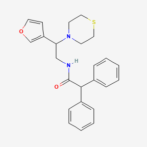 molecular formula C24H26N2O2S B2739578 N-(2-(furan-3-yl)-2-thiomorpholinoethyl)-2,2-diphenylacetamide CAS No. 2034542-05-5