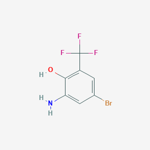 molecular formula C7H5BrF3NO B2739579 5-溴-2-羟基-3-(三氟甲基)苯胺 CAS No. 1805552-43-5