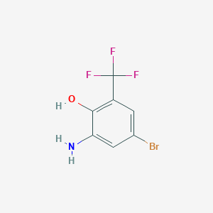 molecular formula C7H5BrF3NO B2739579 2-Amino-4-bromo-6-(trifluoromethyl)phenol CAS No. 1805552-43-5