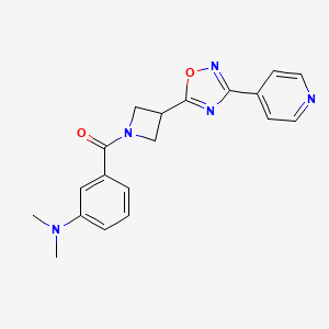 B2739580 (3-(Dimethylamino)phenyl)(3-(3-(pyridin-4-yl)-1,2,4-oxadiazol-5-yl)azetidin-1-yl)methanone CAS No. 1251681-37-4