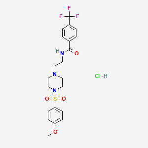 N-(2-(4-((4-methoxyphenyl)sulfonyl)piperazin-1-yl)ethyl)-4-(trifluoromethyl)benzamide hydrochloride