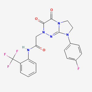 2-(8-(4-fluorophenyl)-3,4-dioxo-3,4,7,8-tetrahydroimidazo[2,1-c][1,2,4]triazin-2(6H)-yl)-N-(2-(trifluoromethyl)phenyl)acetamide