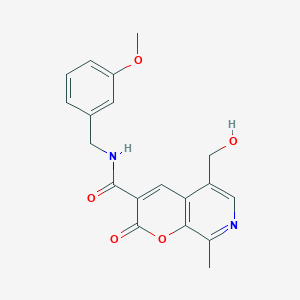 5-(hydroxymethyl)-N-(3-methoxybenzyl)-8-methyl-2-oxo-2H-pyrano[2,3-c]pyridine-3-carboxamide