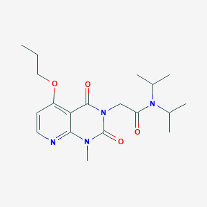 molecular formula C19H28N4O4 B2739608 N,N-diisopropyl-2-(1-methyl-2,4-dioxo-5-propoxy-1,2-dihydropyrido[2,3-d]pyrimidin-3(4H)-yl)acetamide CAS No. 921483-55-8
