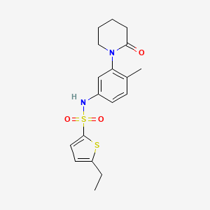5-ethyl-N-[4-methyl-3-(2-oxopiperidin-1-yl)phenyl]thiophene-2-sulfonamide